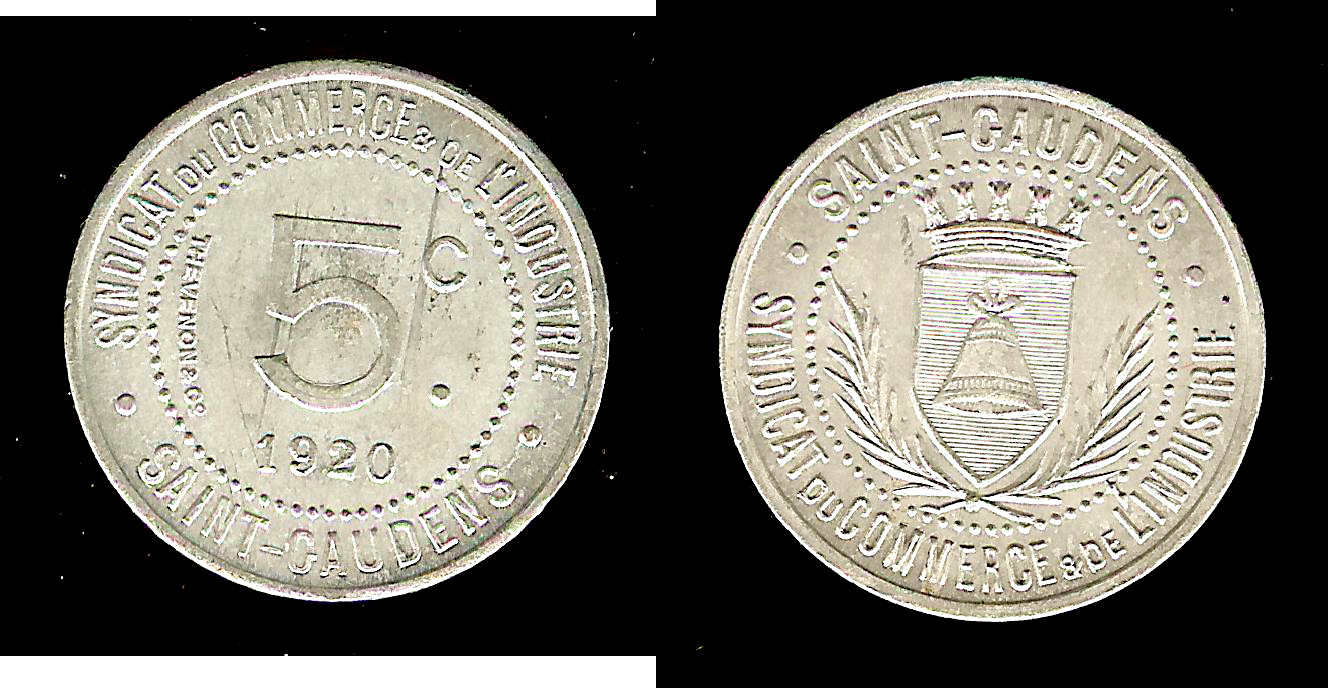 Saint Gaudens 5 centimes 1920 Unc+